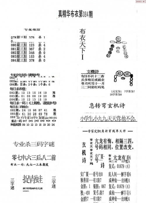 2024精华版布衣图全图解析-第2张图片