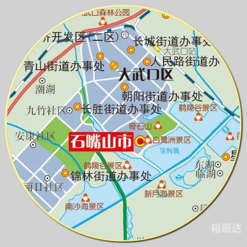石嘴山地图概述