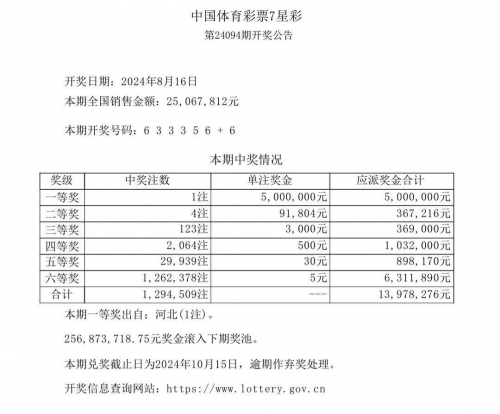 全年开奖记录