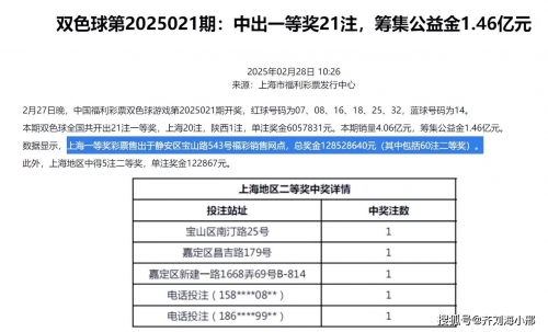 上海双色球开奖揭晓