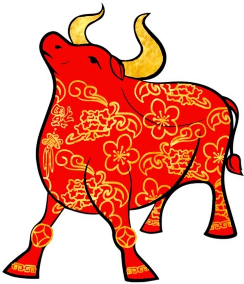 旺财牛图片旺财牛图片，寓意吉祥与富贵的象征-第1张图片
