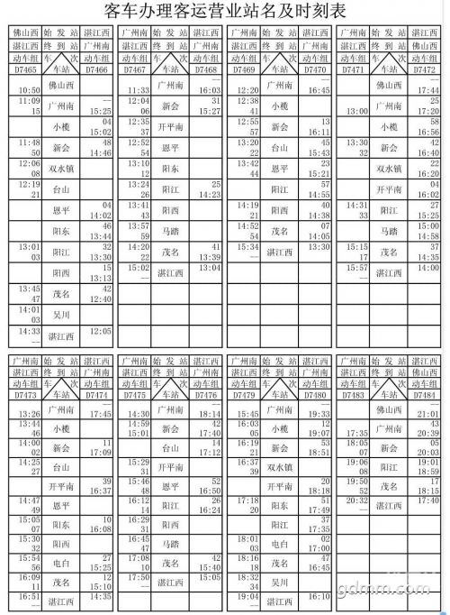 阜新列车时刻表阜新列车时刻表