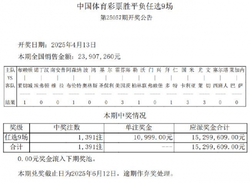 今日足彩开奖结果查询-第1张图片