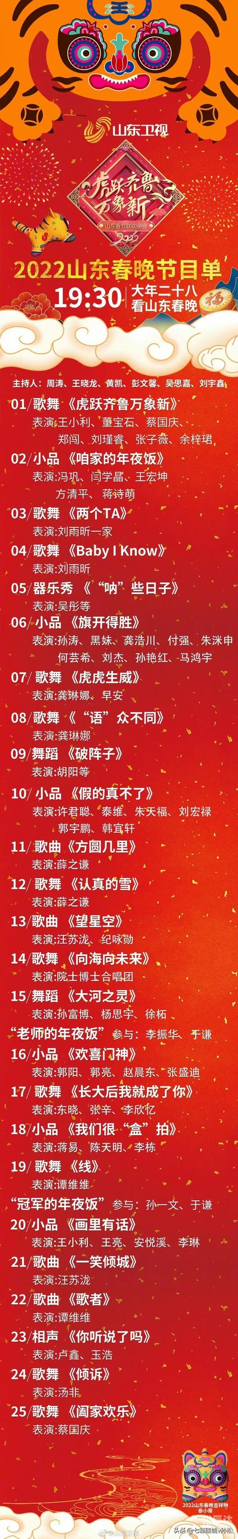 春节联欢晚会节目单春节联欢晚会节目单-第1张图片