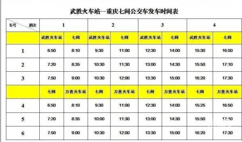 菜园坝长途汽车时刻表菜园坝汽车站时刻表