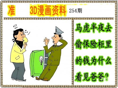 今日福彩3D字谜总汇