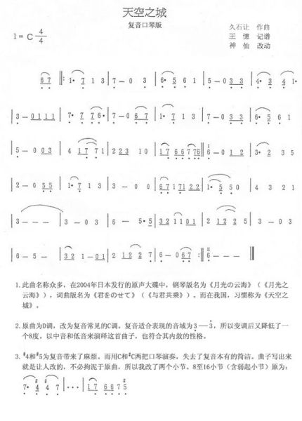 天空之城简谱下载天空之城简谱下载-第1张图片