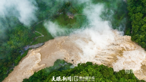 黄果树瀑布迎来2021年入汛最大水量黄果树瀑布迎今年最大水量-第3张图片