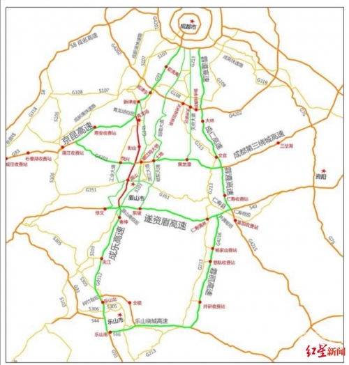 成自泸赤高速经过地点成自泸赤高速，连接四川与贵州的高速公路-第1张图片