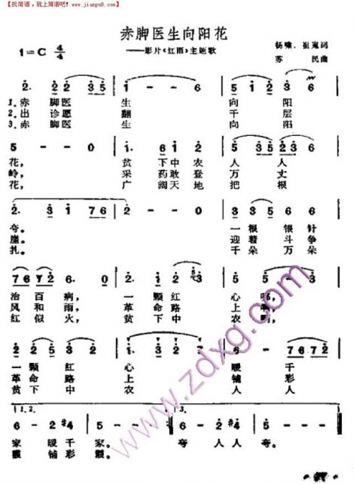 狐狸雨简谱