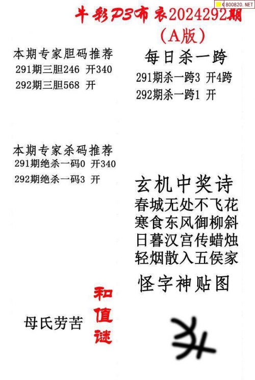 2024精华版布衣图全图解析