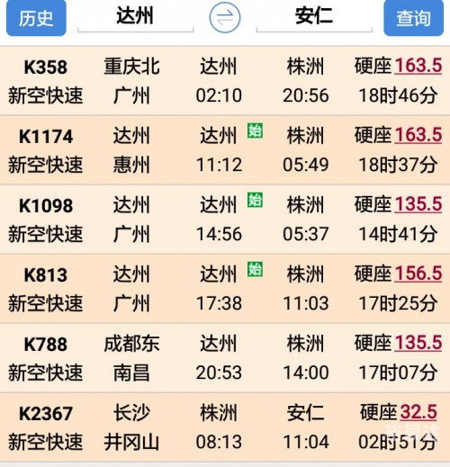 达州火车站时刻表-第1张图片
