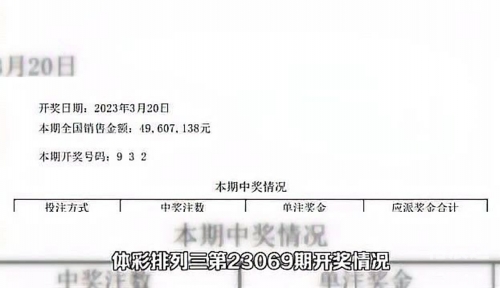 排列三今天开奖号码揭晓
